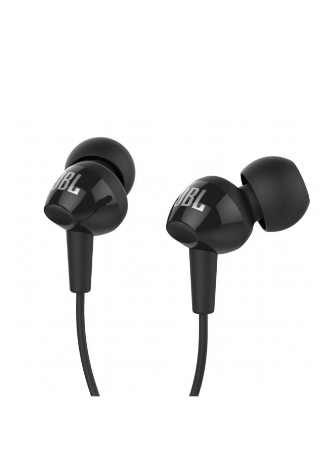 JBL - C100SI Stereo Wired In-Ear Headphones Black - Image 1