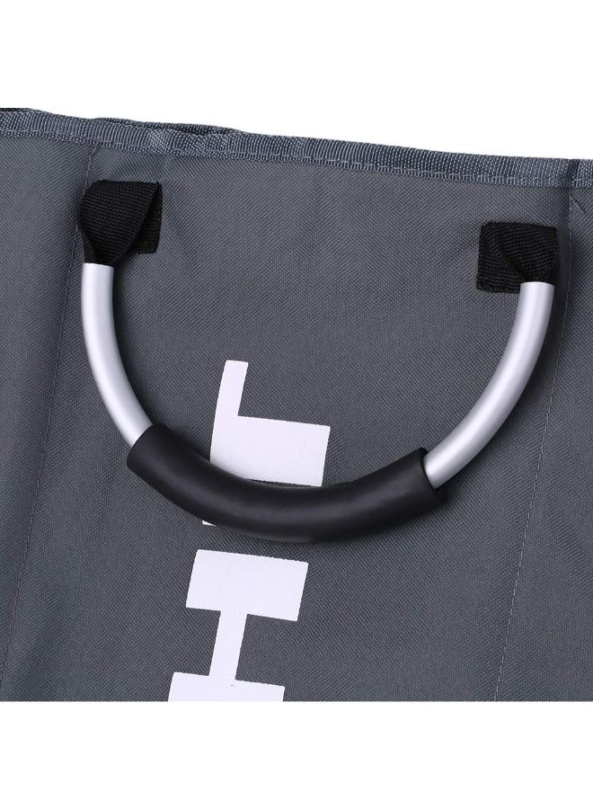 3-Section Large Foldable Oxford Laundry Basket Dark gray 25X5X25kg  - Image 2