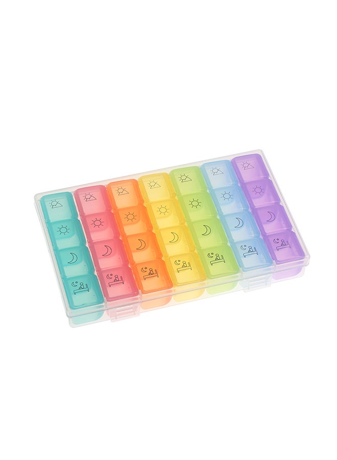 28-Slot Weekly Pill Organizer - Image 1