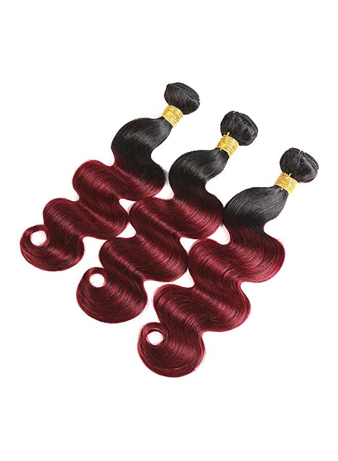 Feelgrace 4-Piece Wavy Hair Extension Set With Closure Red - Image 1