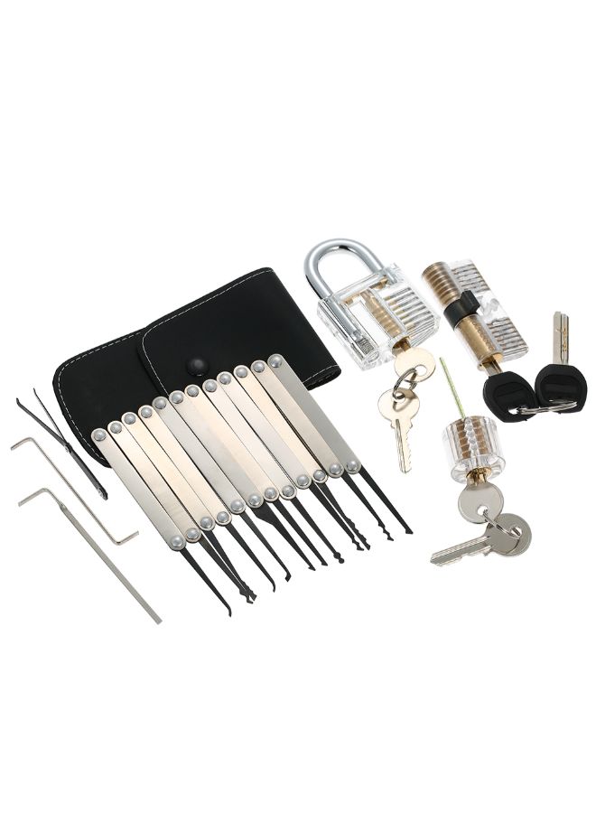 15-Piece Lock Picking Set Multicolour