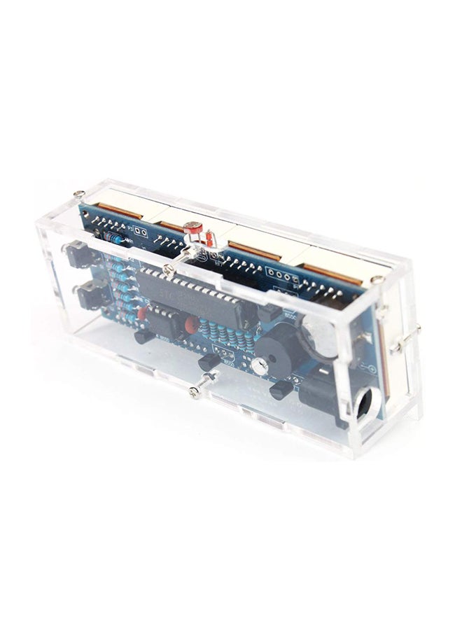 4-Digit Digital LED Clock Kit White 12.50x4.00x8.50centimeter  - Image 1