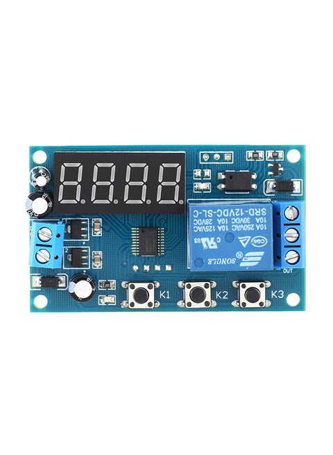 Multifunction Delay Time Switch Control Relay Module Blue 11.50x2.00x7.50cm
