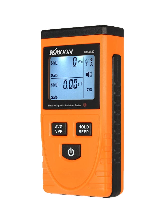 كيه كيه مون جهاز كشف وقياس الإشعاع الكهرومغناطيسي بشاشة LCD رقمية برتقالي وأسود 17.50x5.30x12.00سم  - Image 1