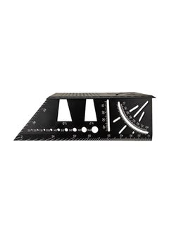 Portable Multi-Function T-Type Tridimensional Carpenter's Angle Ruler Black