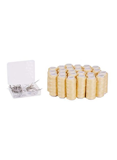94-Piece Weaving Thread And Needle Set Gold Blonde