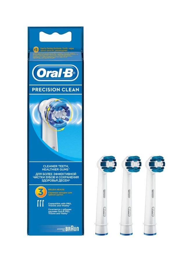 Oral-B Pack Of 3 Precision Clean Electric Toothbrush Head White