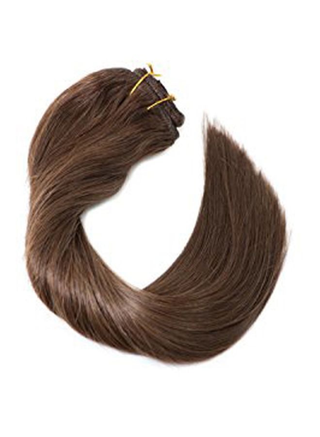 Licoville - 7-Piece Long Straight Clip In Hair Extensions 4 Medium Brown 22inch - Image 1
