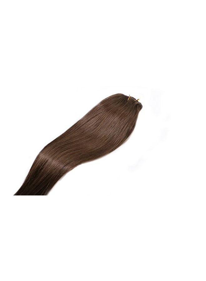 Licoville - 7-Piece Long Straight Clip In Hair Extensions 4 Medium Brown 22inch - Image 1