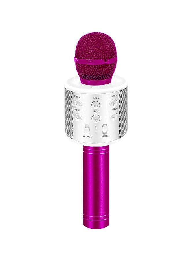 ميكروفون كاريوكي يعمل بالبلوتوث WS-858 وردي