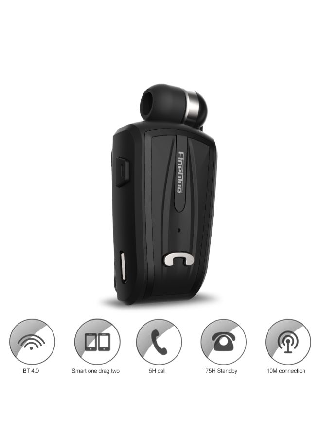 فاينبلو سماعة أذن لاسلكية بالبلوتوث مع ميكروفون F-V6 أسود  - Image 3