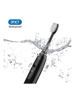 Mornwell Sonic Electric Whitening Toothbrush With Replacement Heads Black  - Image 2