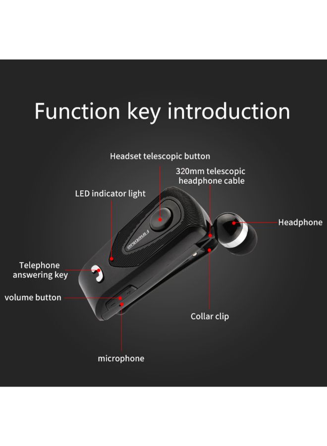 Fineblue F930 Clip-On Bluetooth In-Ear Headphones Black - Image 2