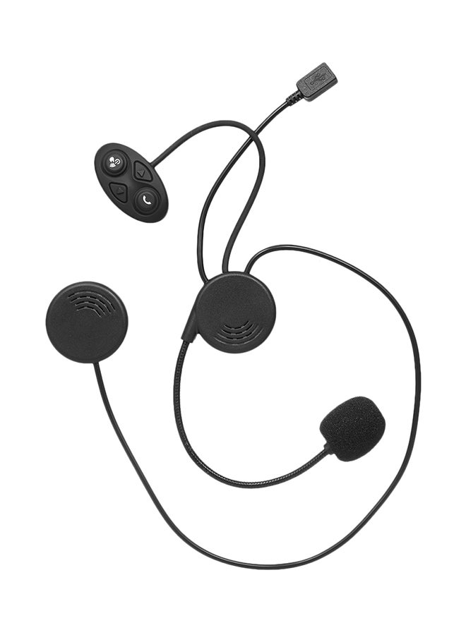 Wireless Motorcycle Helmet Headphone With Mic Black - Image 1