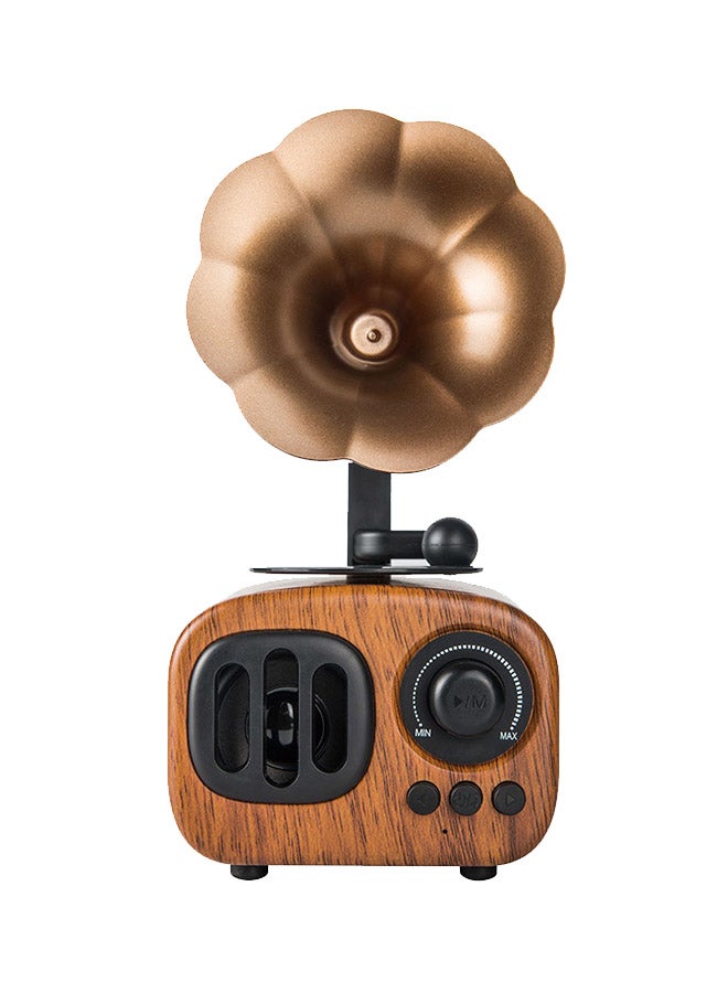 Vintage Style Wooden Wireless Blutooth Speaker Brown