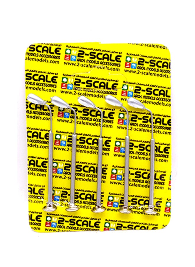 مجموعة نماذج مصابيح إنارة فردية للشوارع من 5 قطع بمقياس 1:200 متعدد الألوان