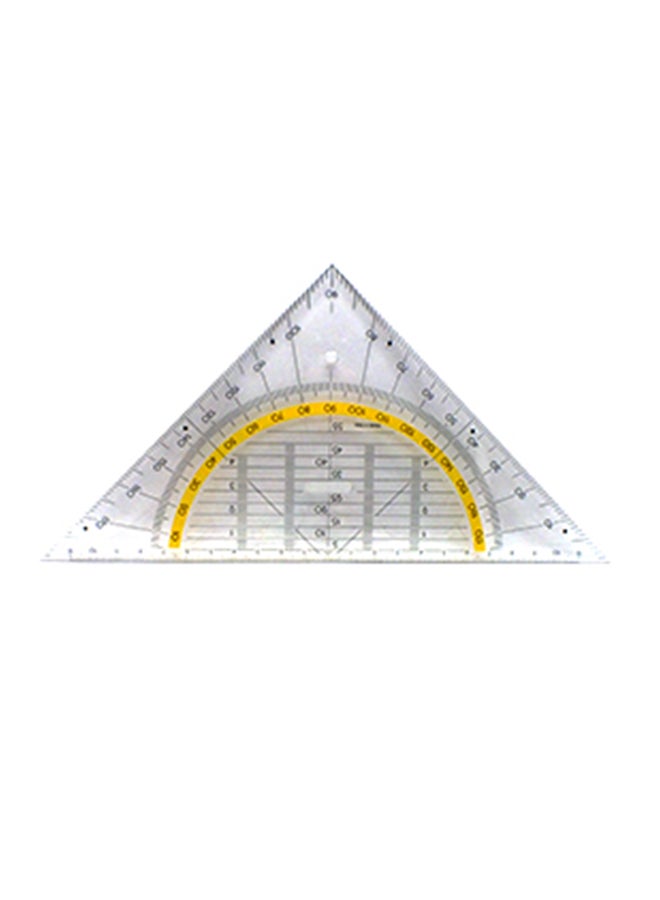 Generic 2-In-1 Geometry Sets Triangle And Protractor Multicolour 