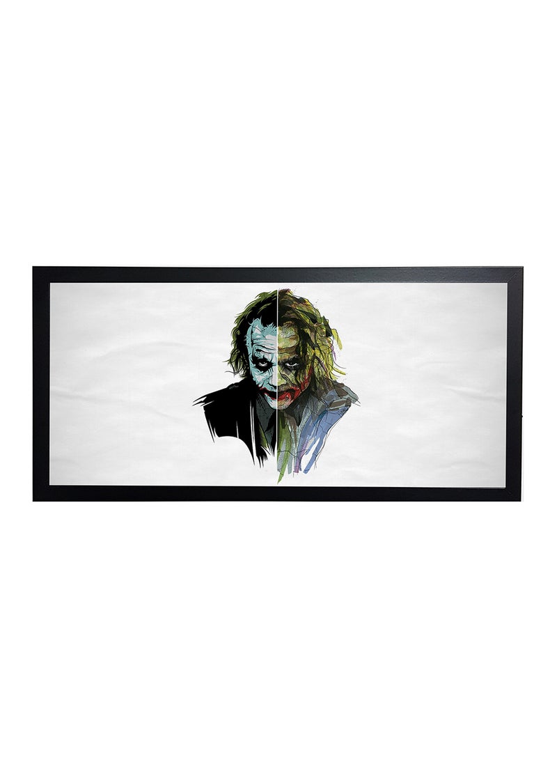 ملصق بتصميم شخصية الجوكر مزود بإطار متعدد الألوان 50x23سم