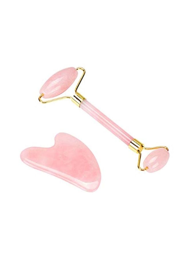 2-Piece Facial Roller Set Pink/Gold - v1571989965/N31475381A_1