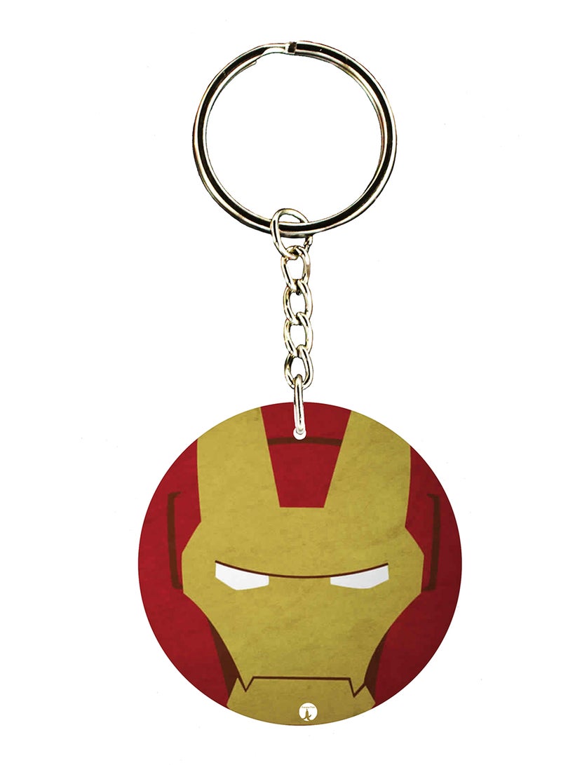BP Iron Man Double Side Printed Keychain