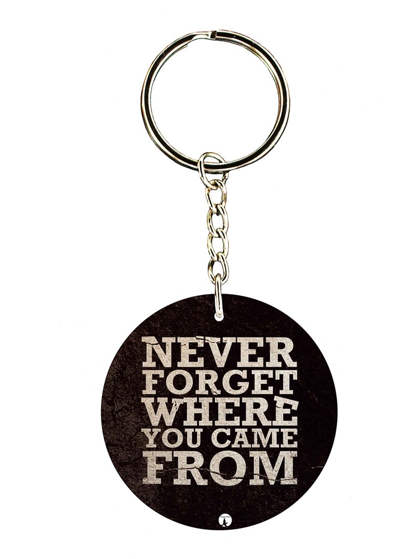 BP English Phrases Double Side Printed Keychain