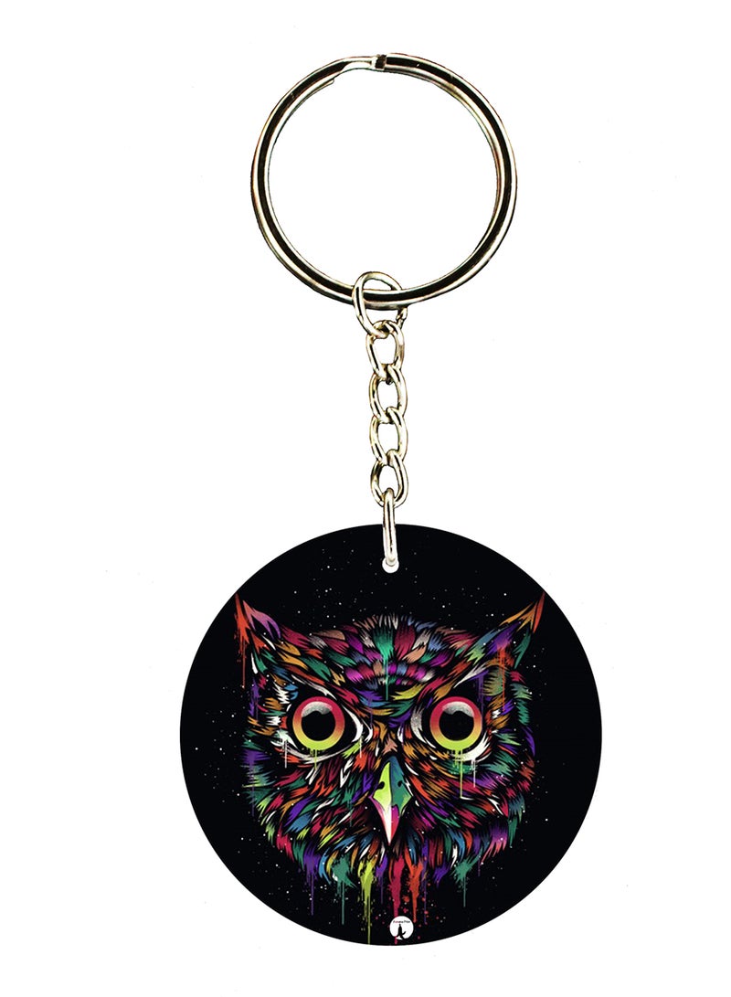 Owl Double Side Printed Keychain