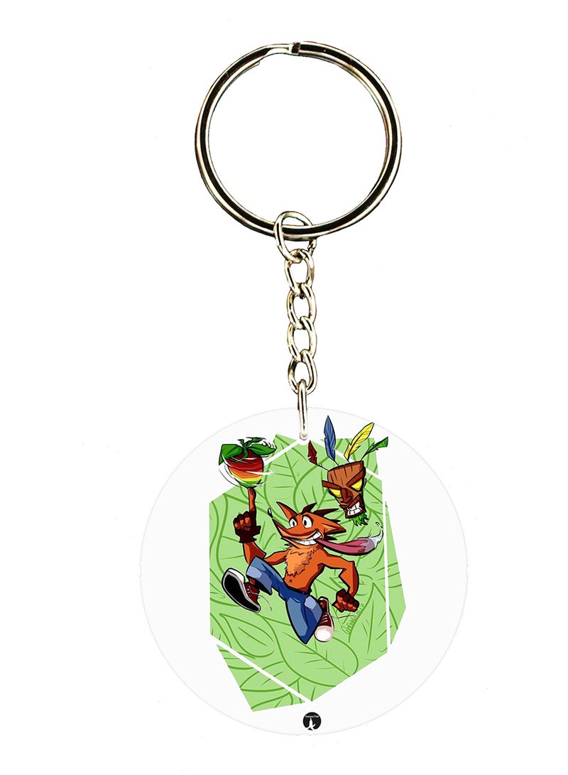 The Video Game Crash Double Side Printed Keychain