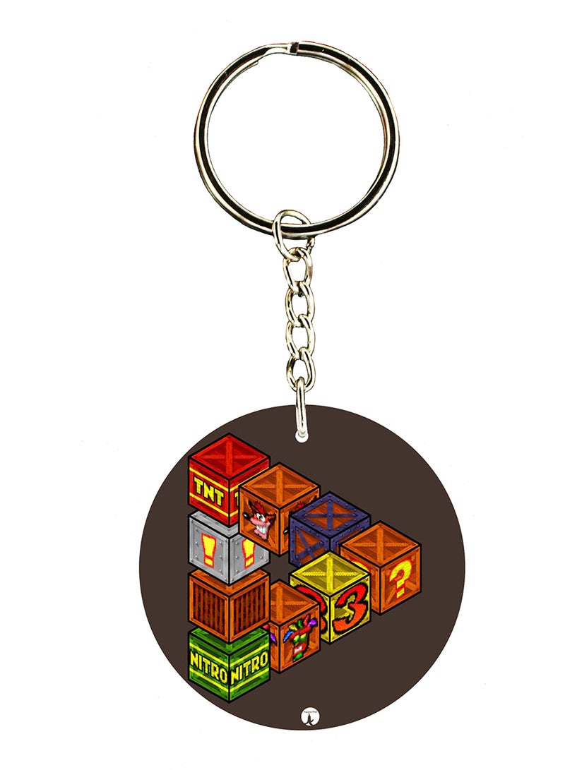 BP The Video Game Crash Double Side Printed Keychain
