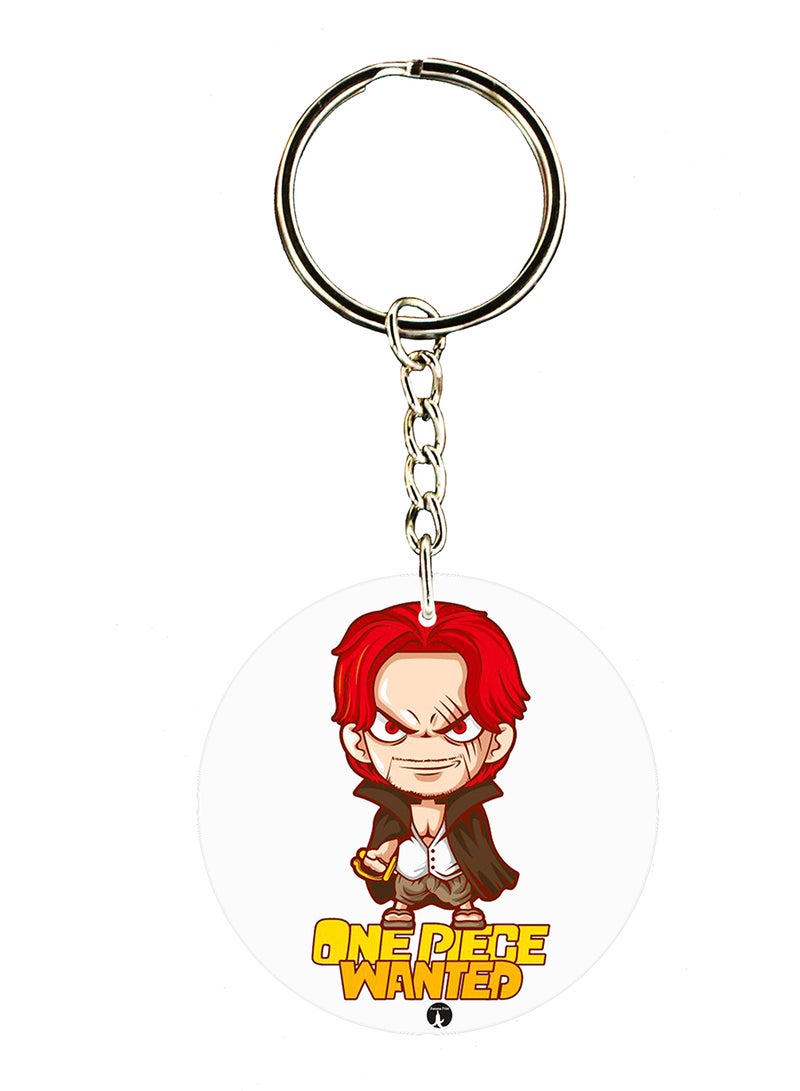 بي بي سلسلة مفاتيح مطبوعة على الوجهين بأحد شخصيات ون بيس