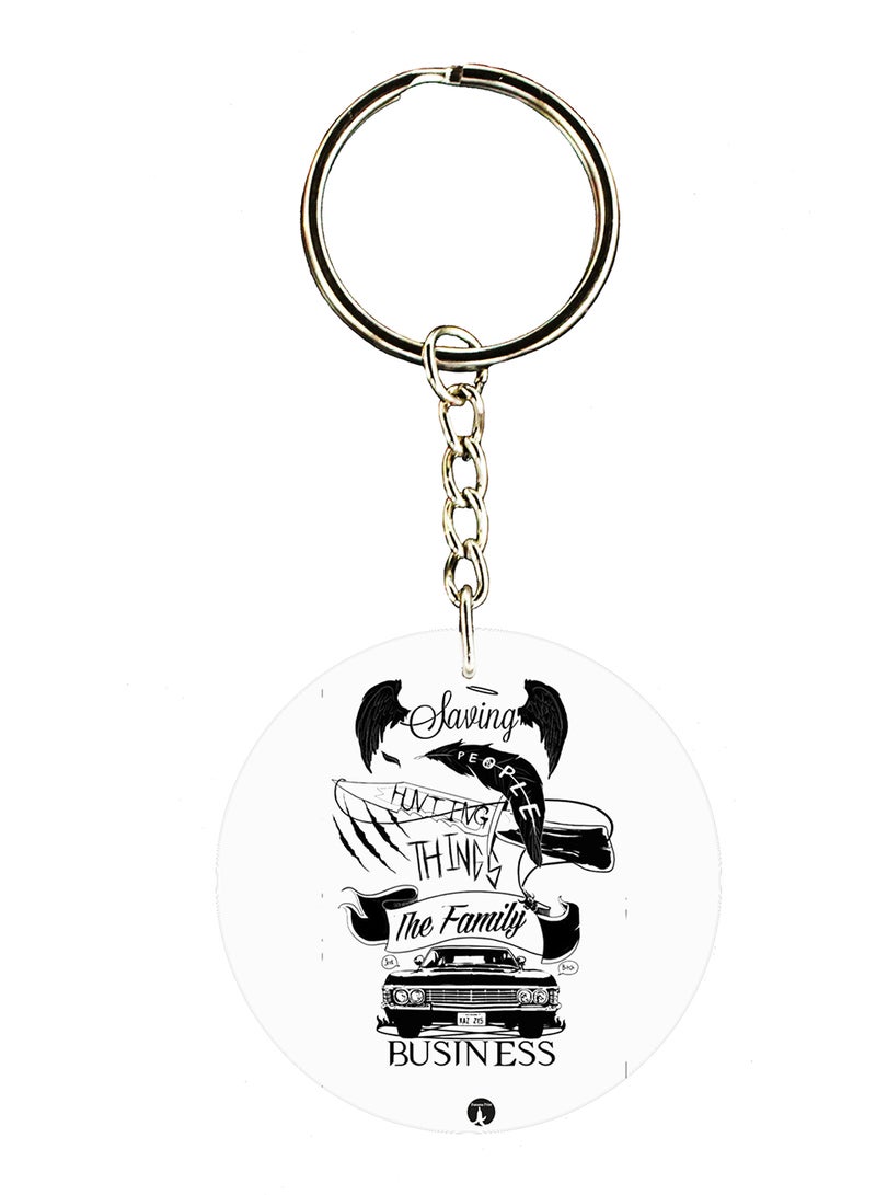 BP The TV Show Supernatural Double Side Printed Keychain 