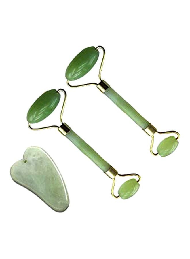 3-Piece Face Jade Roller And Guasha Massage Green - v1571990038/N31475430A_1