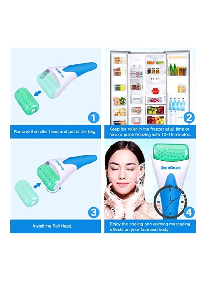 لاتمي بكرة تدليك بالثلج للوجه والعينين أخضر/أبيض/ أزرق - Image 4