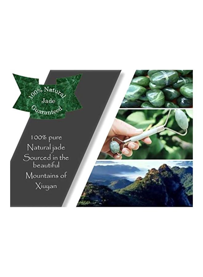 Love Skin - Anti Aging Jade Roller Facial Massage Green/Gold - Image 1
