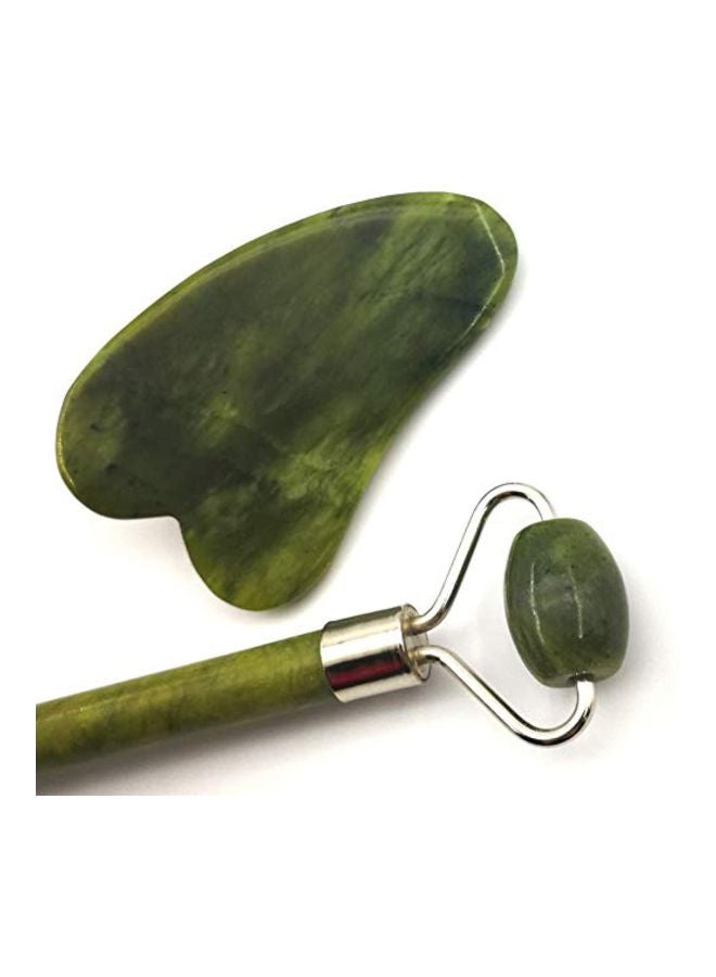 2-In-1 Jade Roller And Gua Sha Green/Silver - v1571990154/N31475507A_4