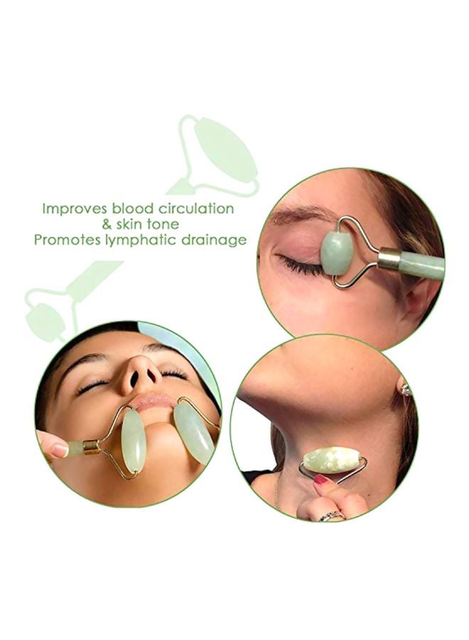 Deyace Anti-Aging Jade Roller Green/Gold - Image 2