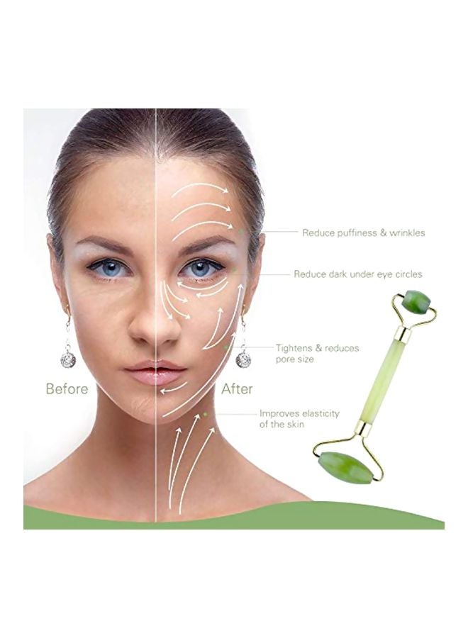 Deyace Anti-Aging Jade Roller Green/Gold - Image 4