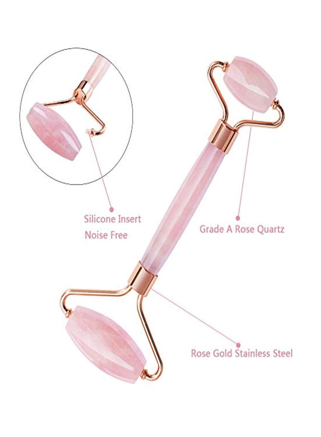 Fullive - Rose Quartz Face Jade Roller Set Pink - Image 1