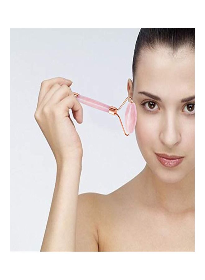 Fullive - Rose Quartz Face Jade Roller Set Pink - Image 1