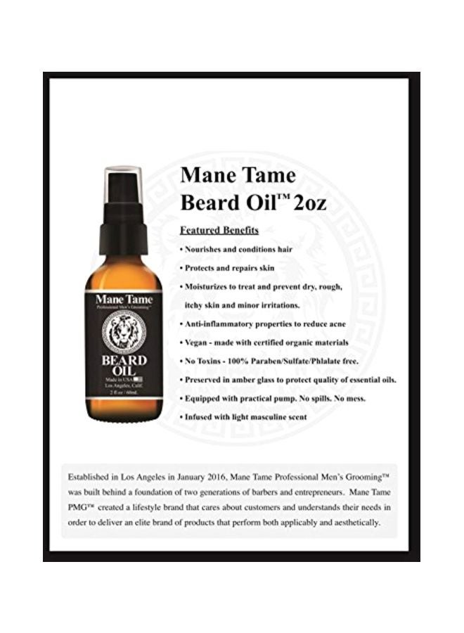 Mane Tame Professional Men's Grooming - Beard Oil 60ml - Image 1