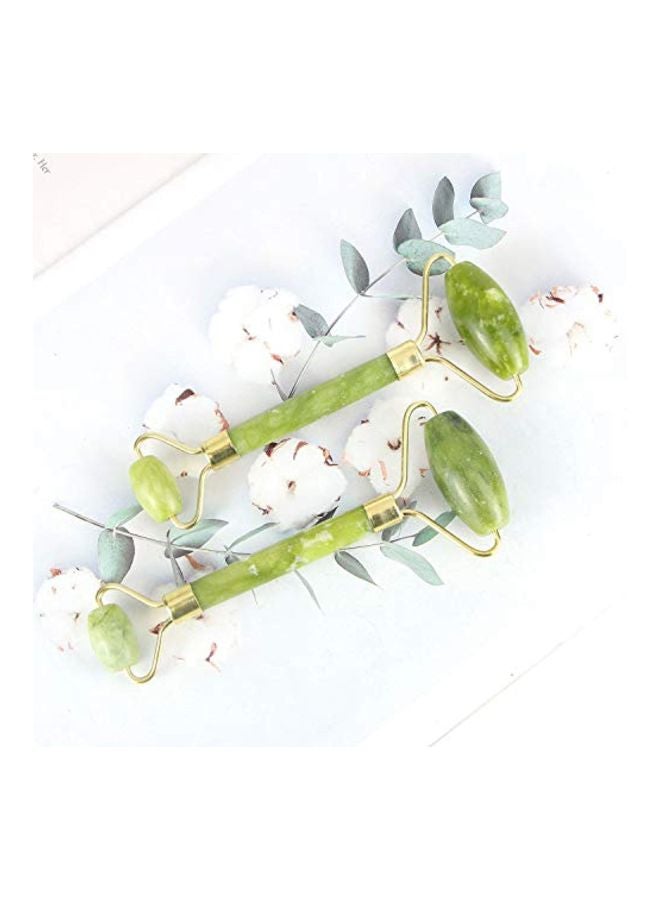 Monrocco 2-Piece Jade Roller Massage Green - Image 3