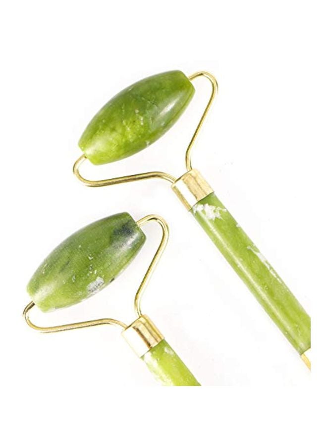 Monrocco 2-Piece Jade Roller Massage Green - Image 2