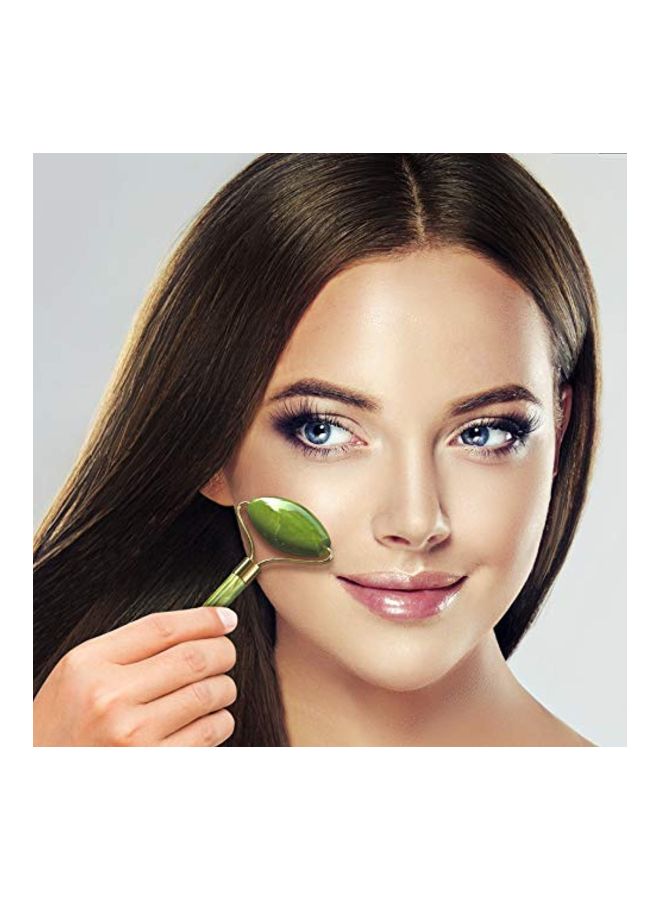 نوا ستور مجموعة بكرة تدليك وجه من حجر اليشم مع حجر من قطعتين ذهب أخضر - Image 2