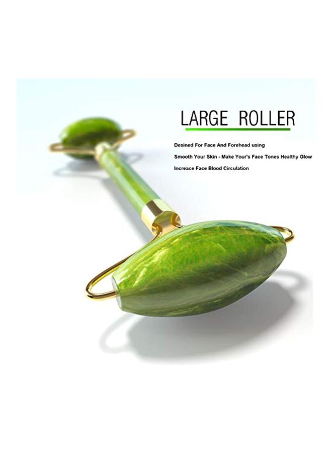 نوا ستور مجموعة بكرة تدليك وجه من حجر اليشم مع حجر من قطعتين ذهب أخضر - Image 3