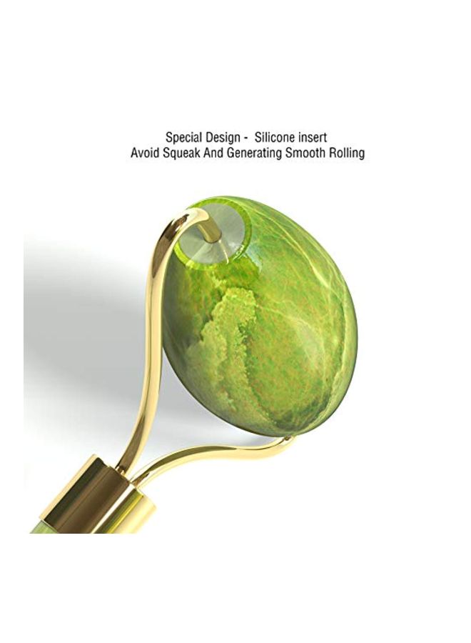 نوا ستور مجموعة بكرة تدليك وجه من حجر اليشم مع حجر من قطعتين ذهب أخضر - Image 5