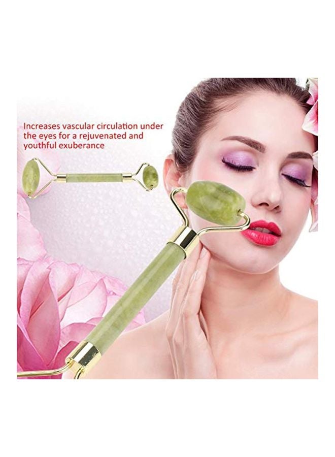 Natural Jade Roller Double Head Gua Sha Green/Gold - v1571990973/N31476021A_2