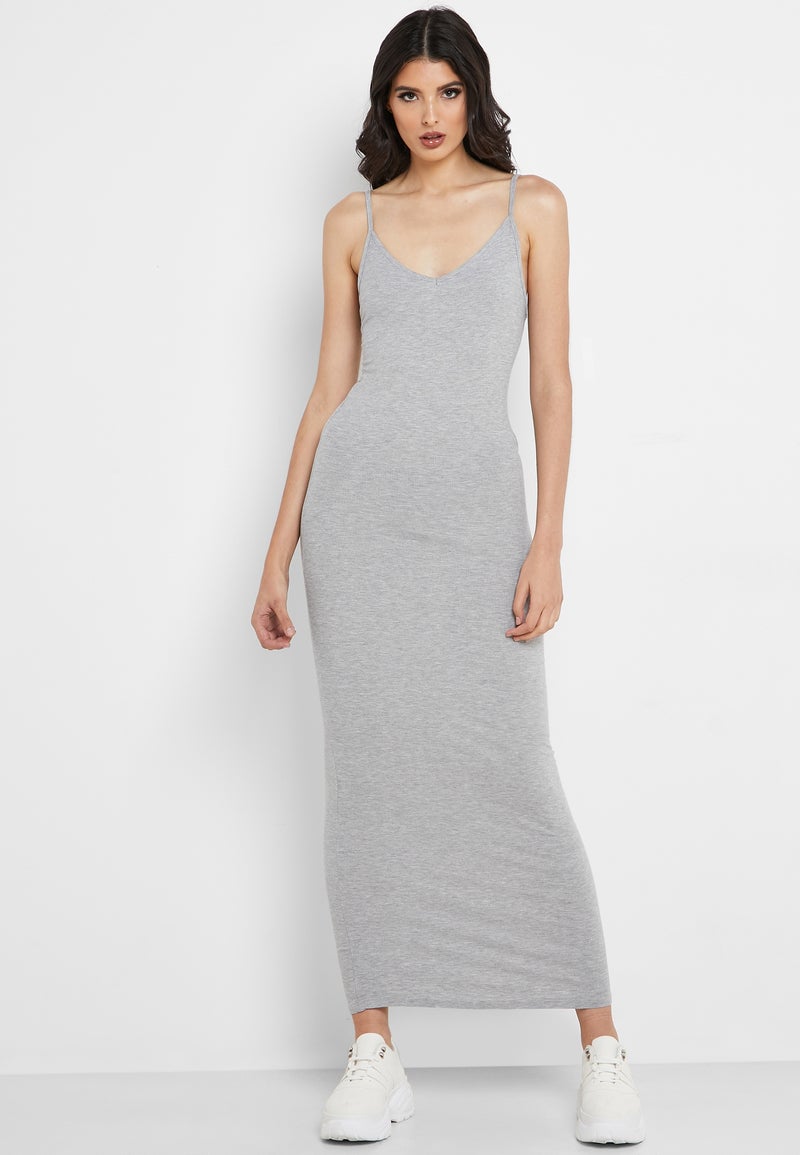 Ribbed Low Back Cami Maxi Dress Grey - v1571994263/N31233917V_1