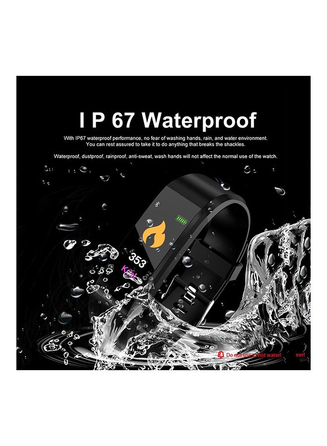 سوار ذكي ملون 115 بلس مزود بشاشة أسود - Image 2