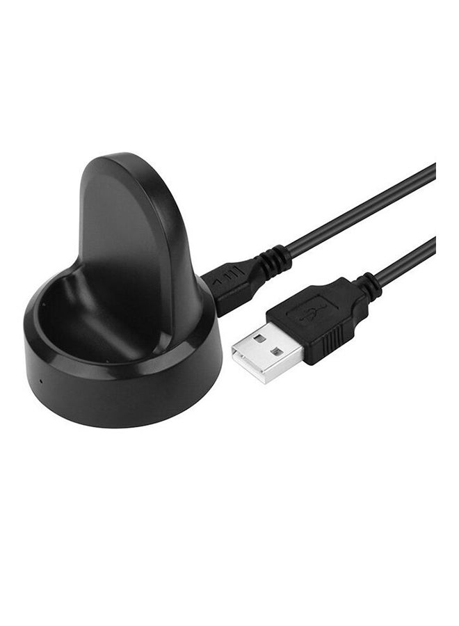 قاعدة شحن بكابل USB لساعة سامسونج جالاكسي Sm-R815 أسود