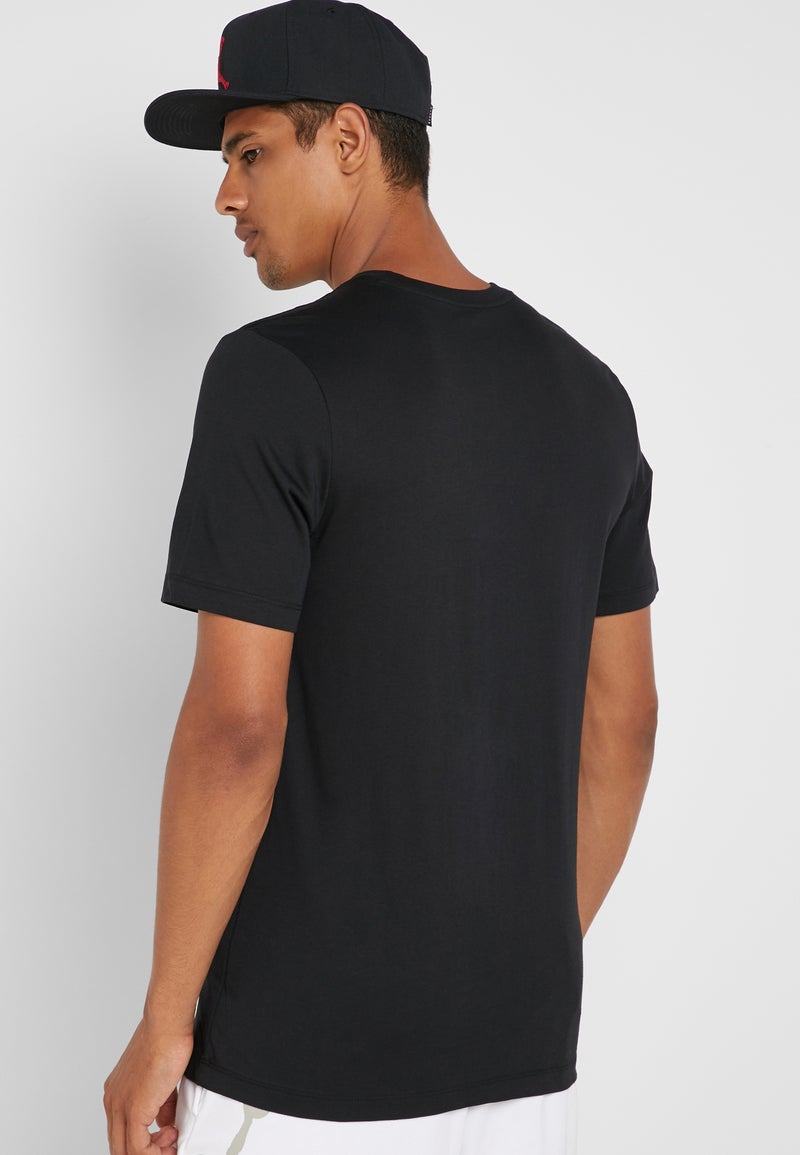 Nike Jordan Jumpman Flight Crew Neck T-Shirt Black/Red/White  - Image 2