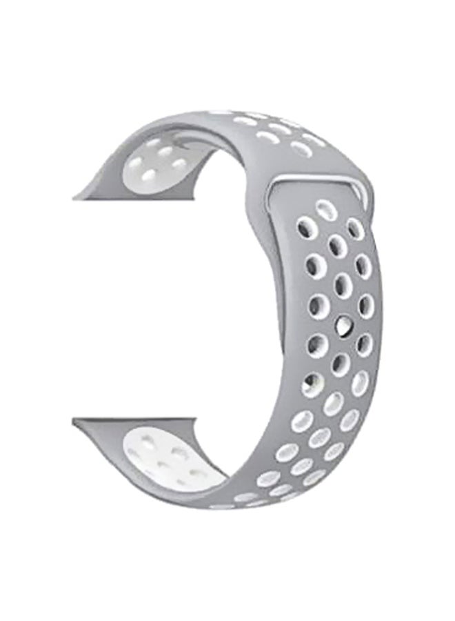 Band For Smartwatch 42mm Grey/White